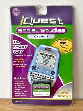 Quantum Leap iQuest Cartridge Social Studies Grade 5 LeapFrog New Vintage